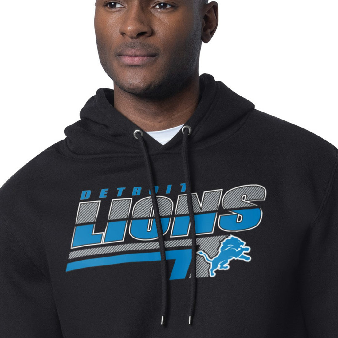 Starter Logo Push Graphic Hoodie - Detroit Lions