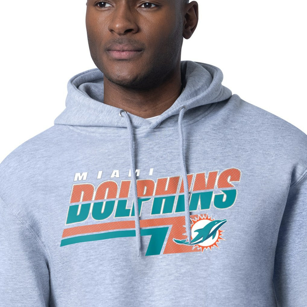 Starter Logo Push Graphic Hoodie - Miami Dolphins
