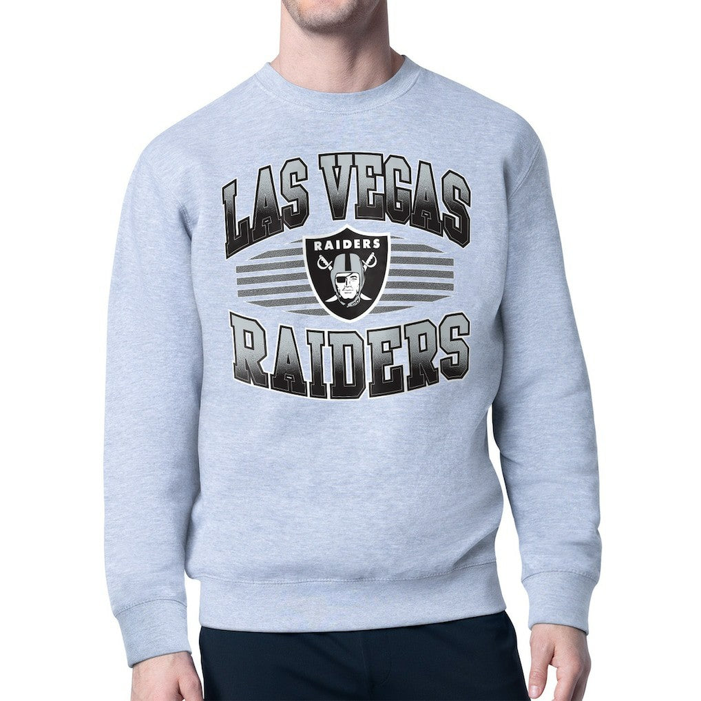 Starter Team Grit Graphic Fleece Pullover Sweatshirt - Las Vegas Raiders