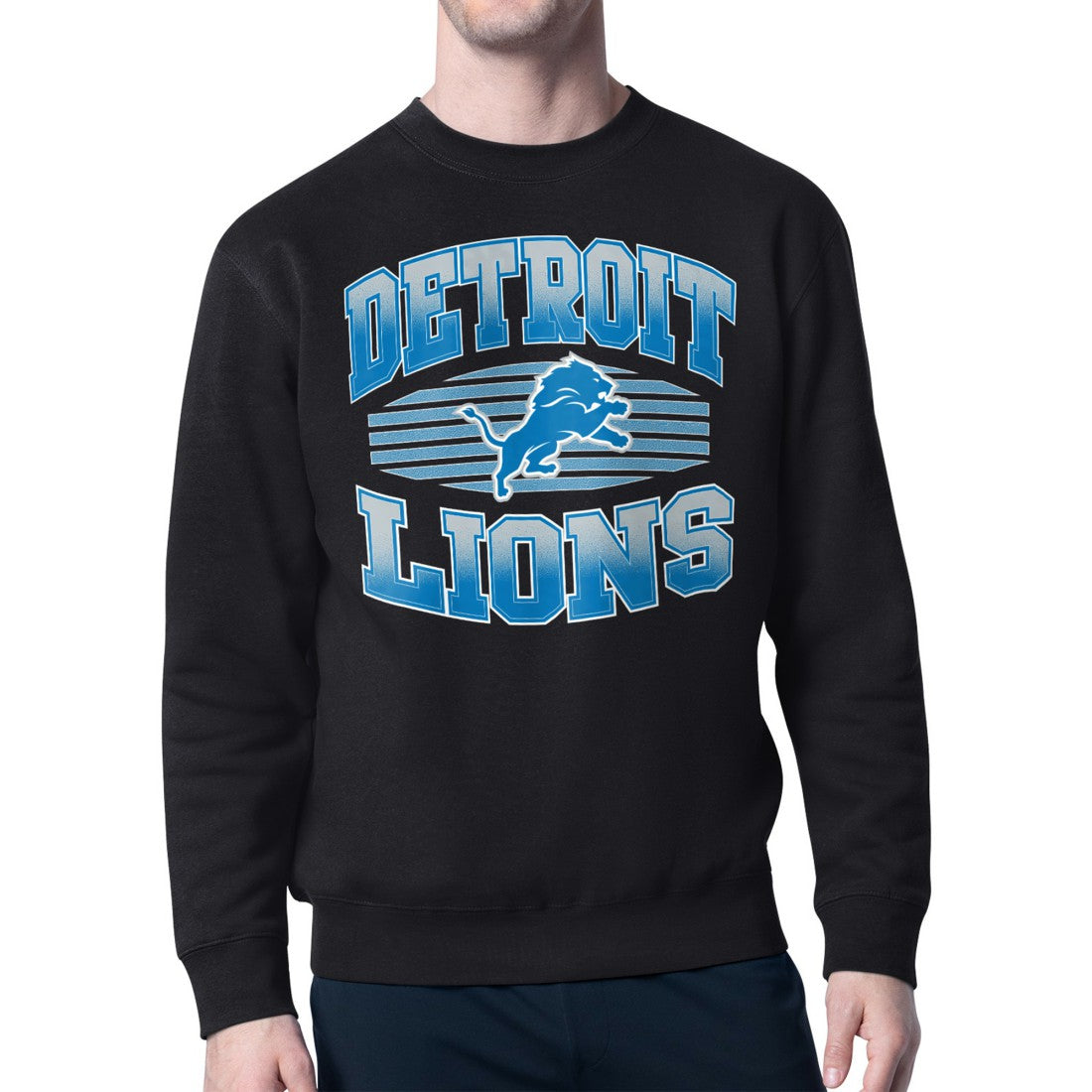 Starter Team Grit Graphic Fleece Pullover Sweatshirt - Detroit Lions