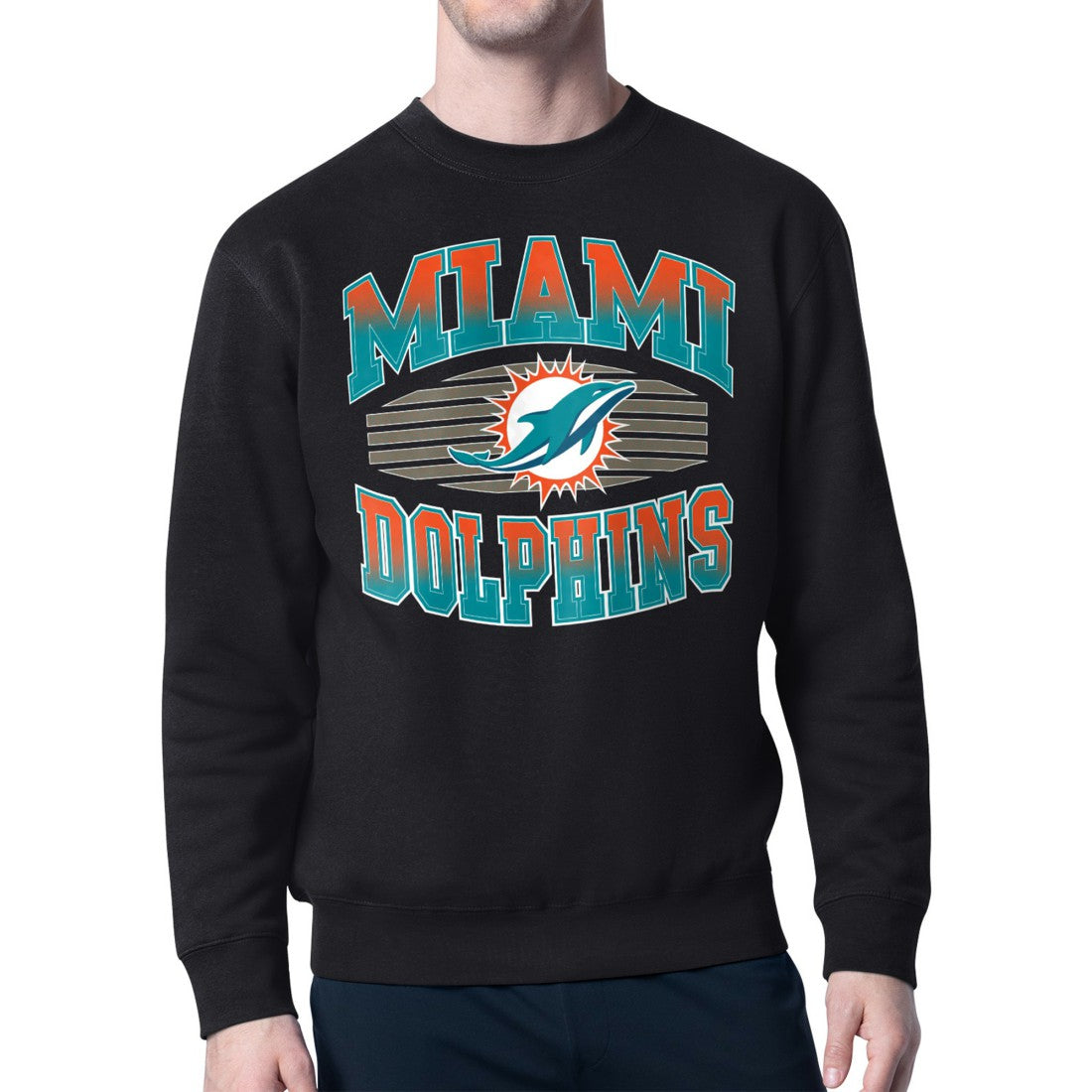 Starter Team Grit Graphic Fleece Pullover Sweatshirt - Miami Dolphins