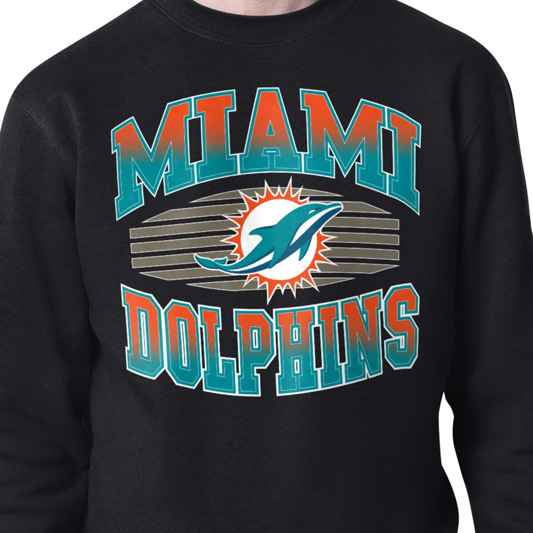 Starter Team Grit Graphic Fleece Pullover Sweatshirt - Miami Dolphins