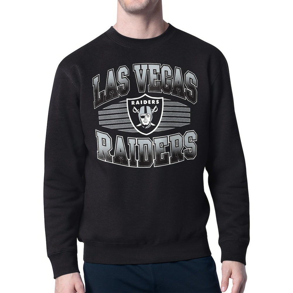 Starter Team Grit Graphic Fleece Pullover Sweatshirt - Las Vegas Raiders