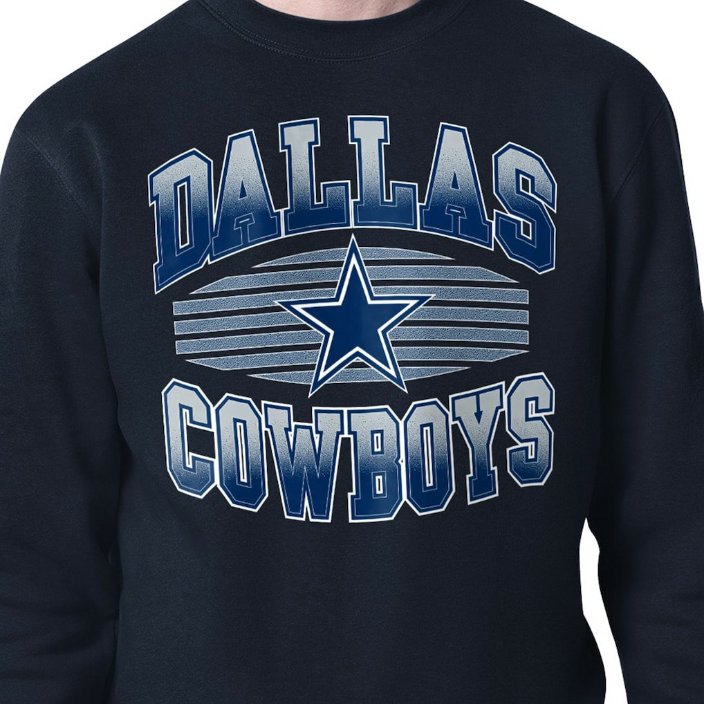 Starter Team Grit Graphic Fleece Pullover Sweatshirt - Dallas Cowboys