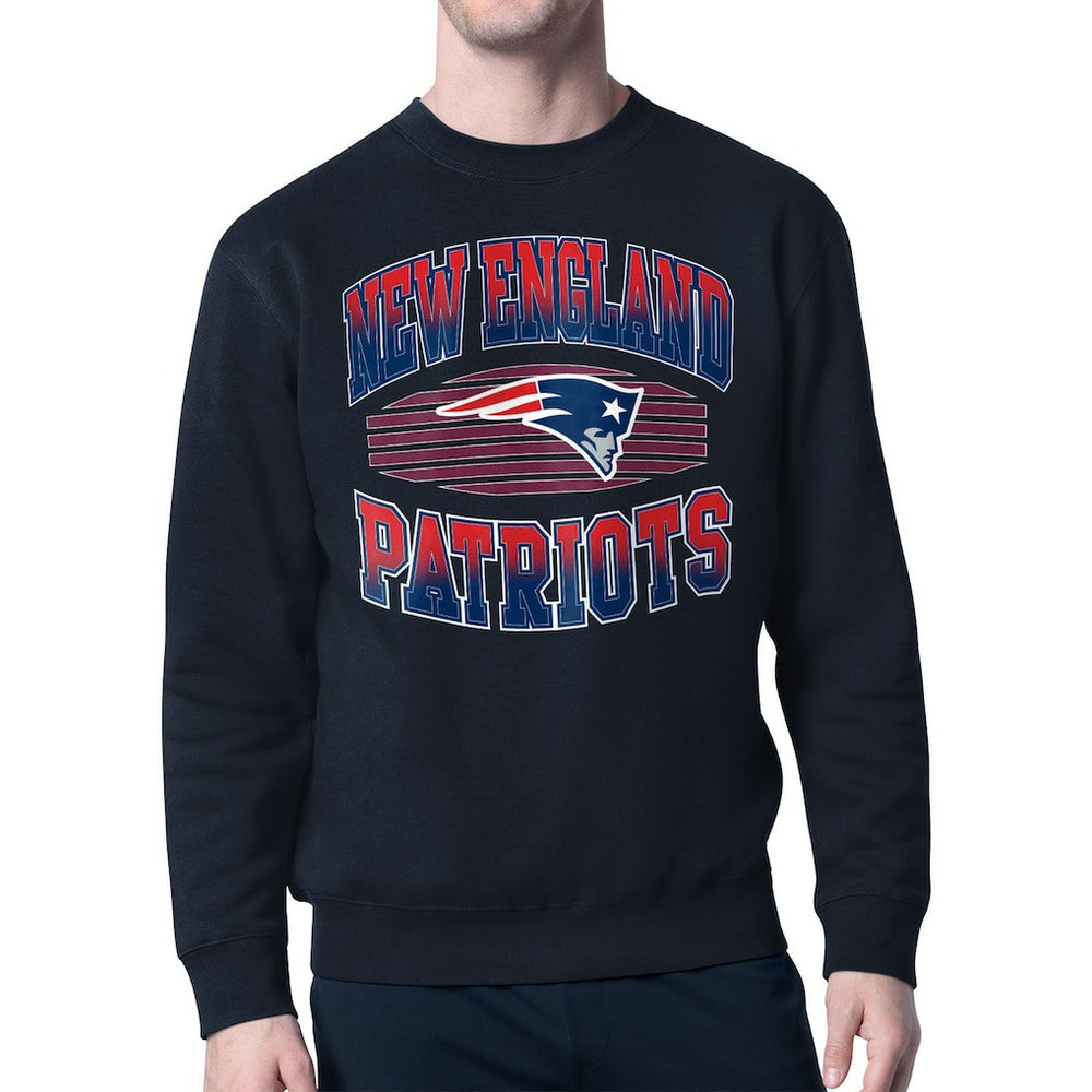 Starter Team Grit Graphic Fleece Pullover Sweatshirt - New England Patriots