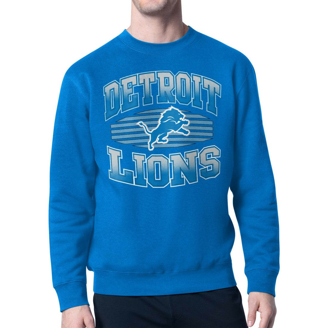 Starter Team Grit Graphic Fleece Pullover Sweatshirt - Detroit Lions