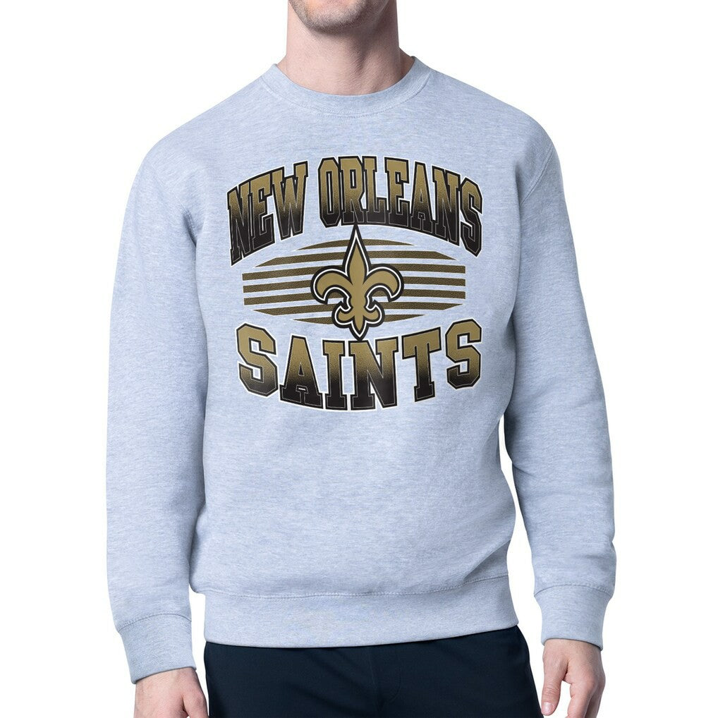 Starter Team Grit Graphic Fleece Pullover Sweatshirt - New Orleans Saints