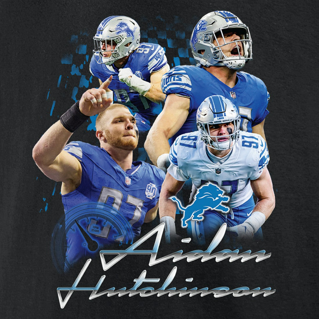 Aidan Hutchinson  Notorious Graphic T-Shirt - Detroit Lions