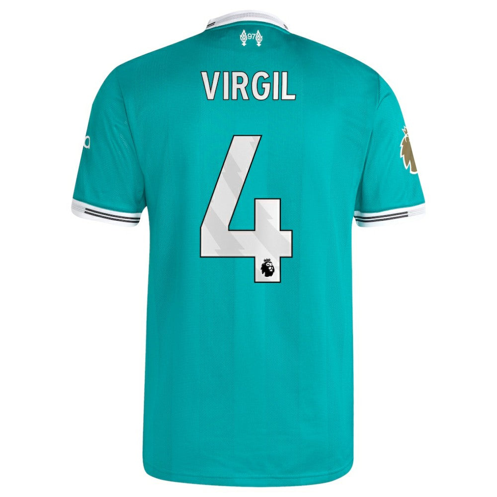 Virgil van Dijk Liverpool 2025/26 Third Player Jersey - Adidas Green