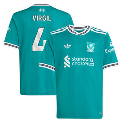 Virgil van Dijk Liverpool Youth 2025/26 Third Replica Player Jersey - Adidas Green