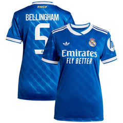 Jude Bellingham Real Madrid Women's 2025/26 Third Replica Player Jersey - Adidas Blue