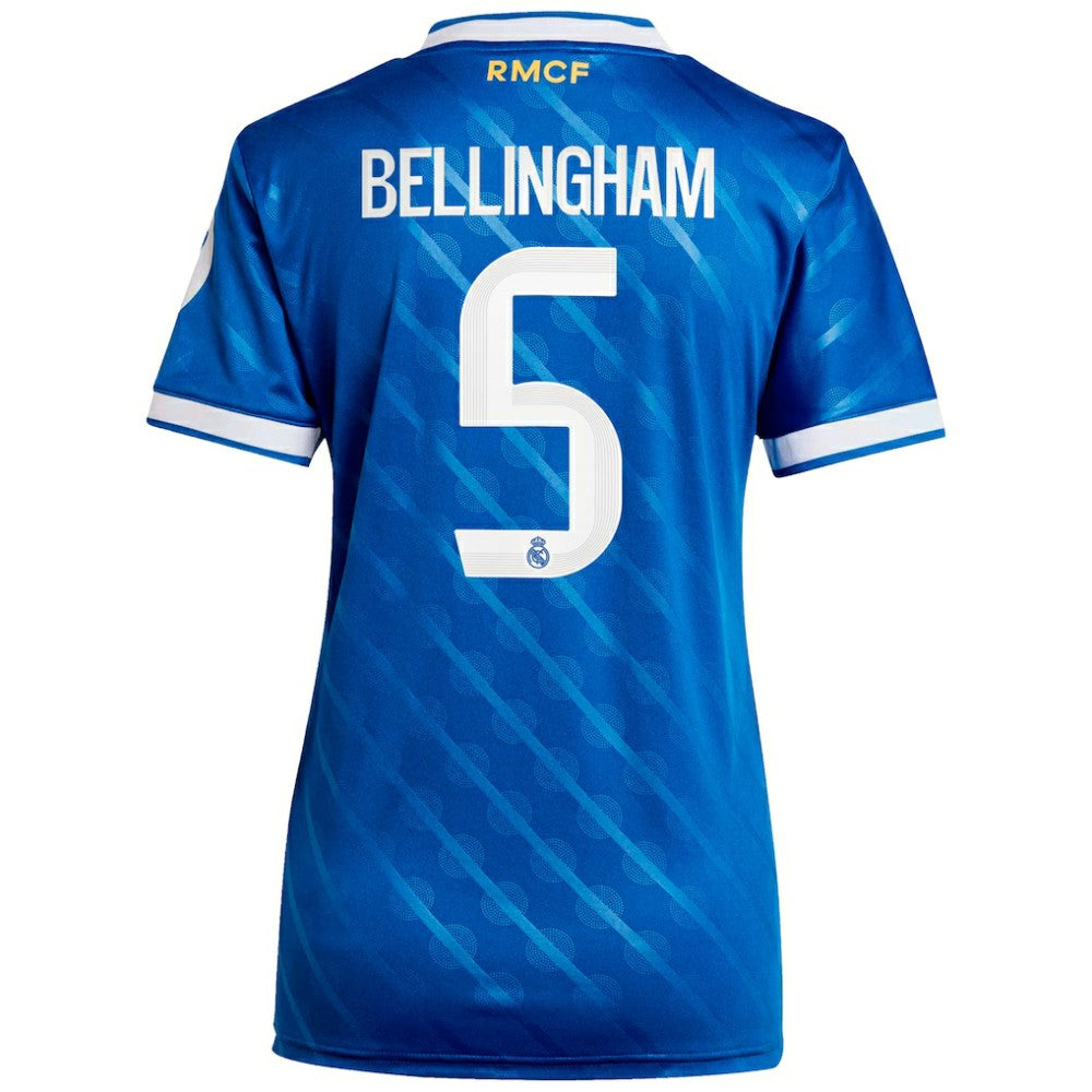 Jude Bellingham Real Madrid Women's 2025/26 Third Replica Player Jersey - Adidas Blue