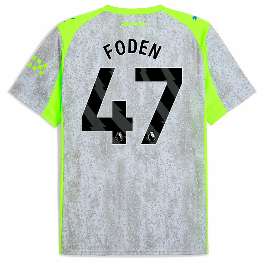 Manchester City 2025/26 Third Replica Jersey - Puma Green/Neon Green