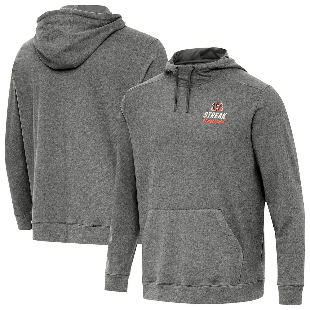 Antigua Streak Cloud Pullover Hoodie - Cincinnati Bengals