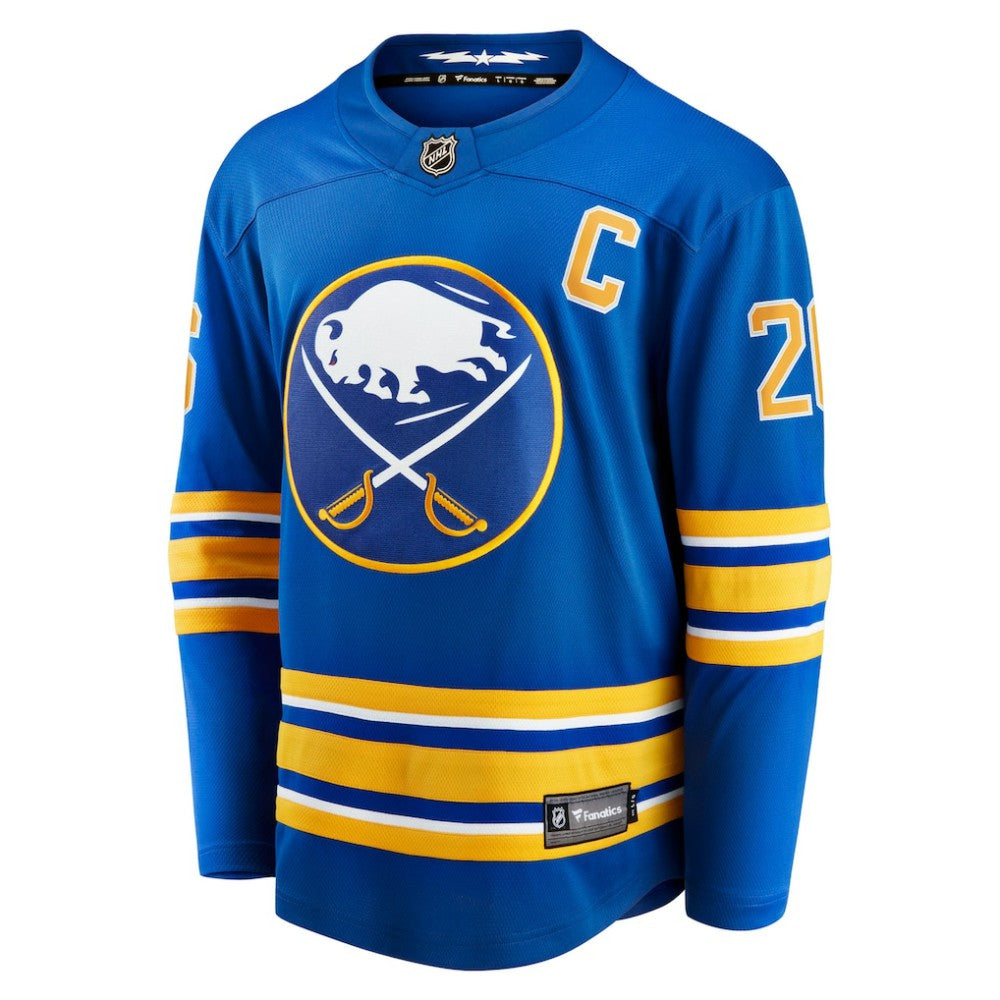 NHL Royal Rasmus Dahlin Buffalo Sabres Fanatics Home Captain Patch Breakaway Jersey