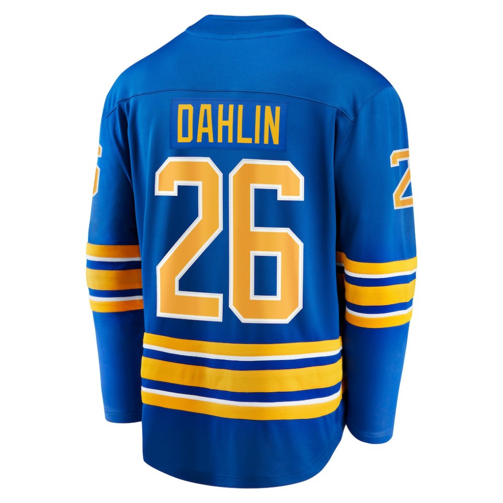 NHL Royal Rasmus Dahlin Buffalo Sabres Fanatics Home Captain Patch Breakaway Jersey
