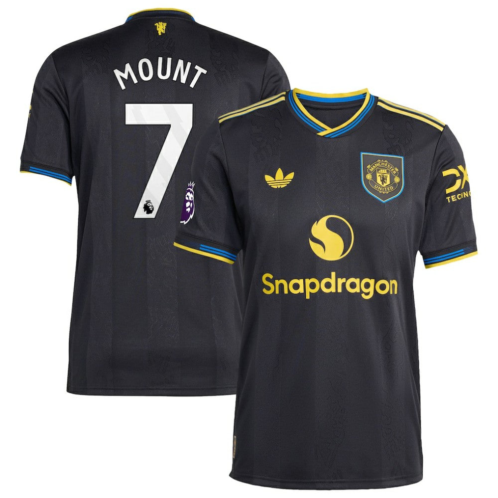 Mason Mount Manchester United 2025/26 Third Player Jersey - Adidas Black