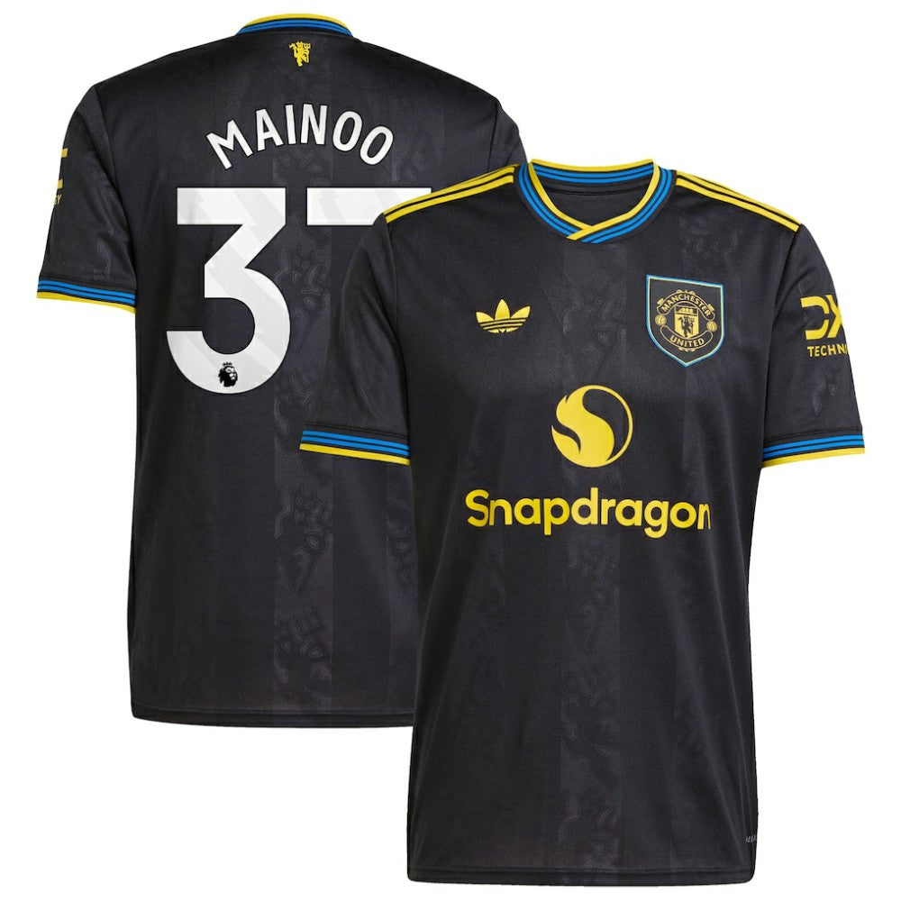 Kobbie Mainoo Manchester United 2025/26 Third Replica Player Jersey - Adidas Black