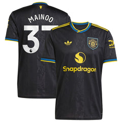 Kobbie Mainoo Manchester United 2025/26 Third Replica Player Jersey - Adidas Black