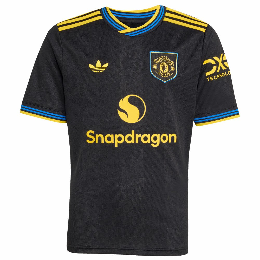 Bruno Fernandes Manchester United Youth 2025/26 Third Replica Player Jersey - Adidas Black