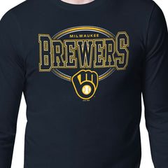 MLB Milwaukee Brewers Starter Team Track Graphic Long Sleeve T-Shirt