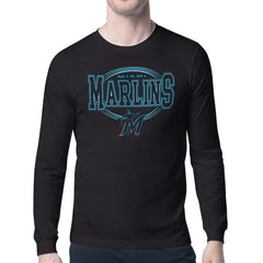 MLB Miami Marlins Starter Team Track Graphic Long Sleeve T-Shirt