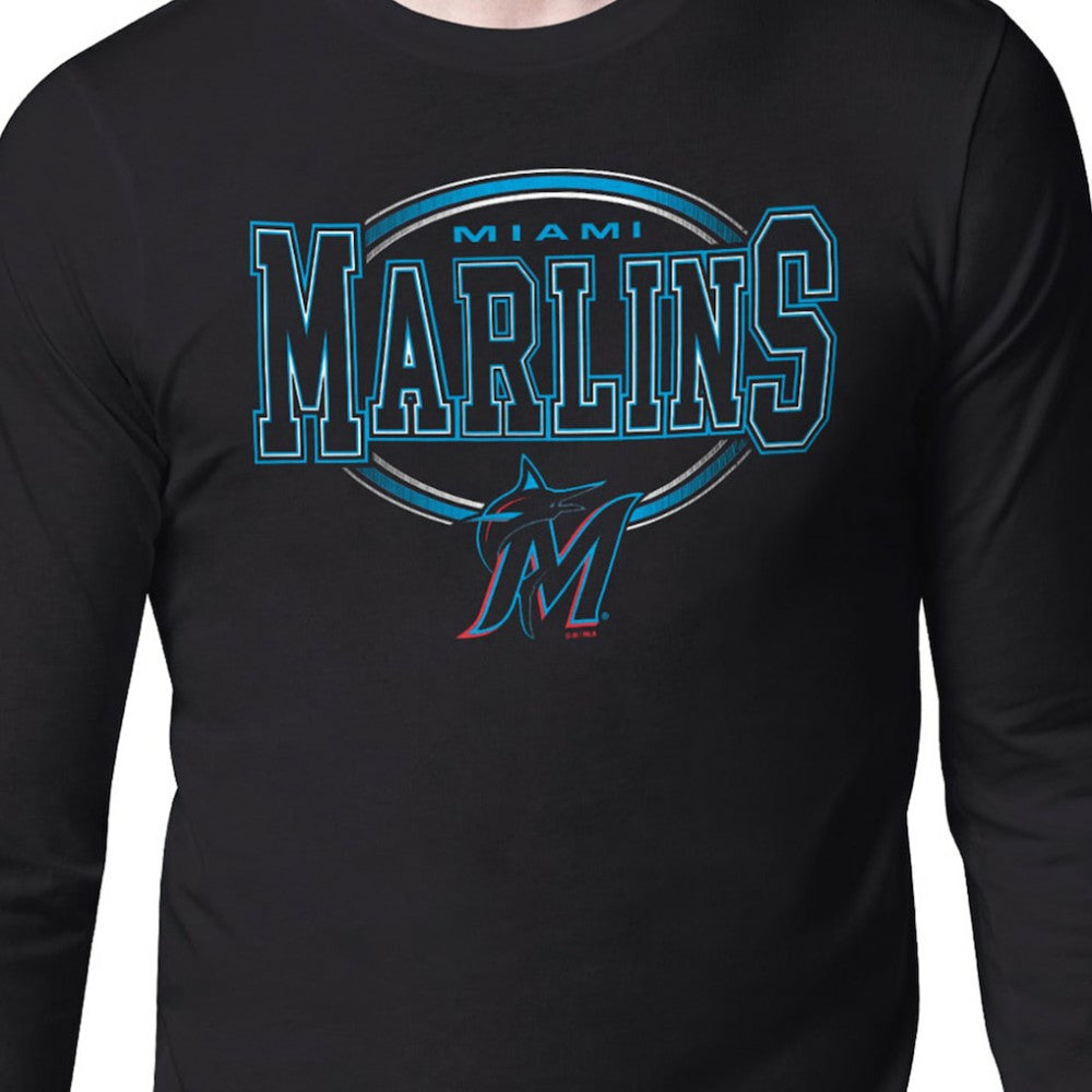 MLB Miami Marlins Starter Team Track Graphic Long Sleeve T-Shirt