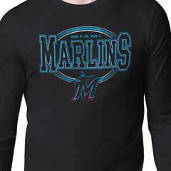 MLB Miami Marlins Starter Team Track Graphic Long Sleeve T-Shirt
