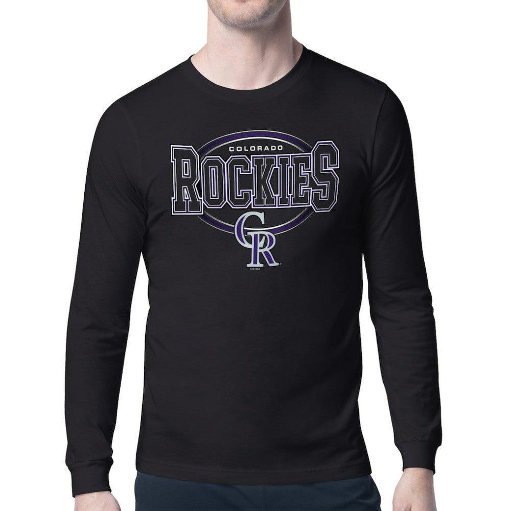 MLB Colorado Rockies Starter Team Track Graphic Long Sleeve T-Shirt