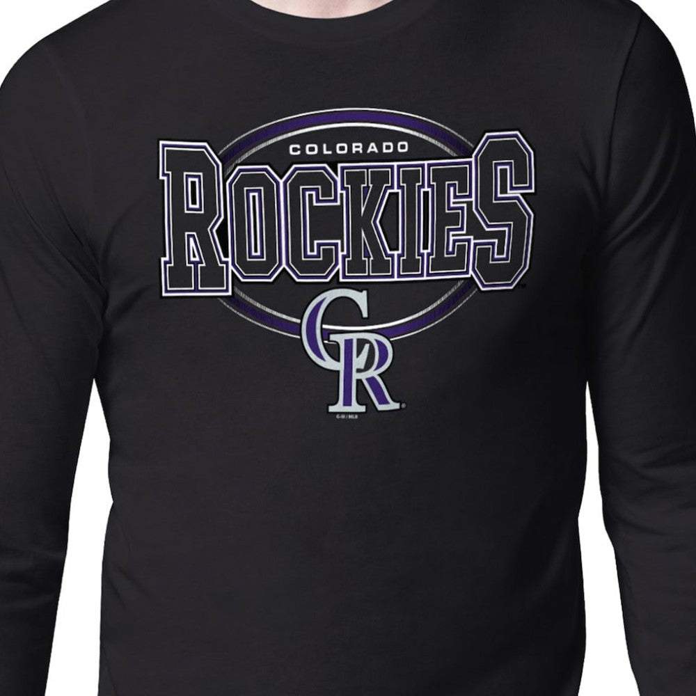 MLB Colorado Rockies Starter Team Track Graphic Long Sleeve T-Shirt