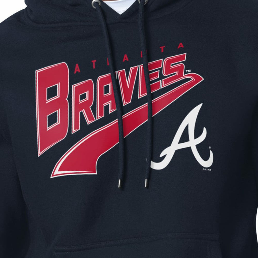 MLB Atlanta Braves Starter Modern Tailsweep Fleece Tri-Blend Pullover Hoodie