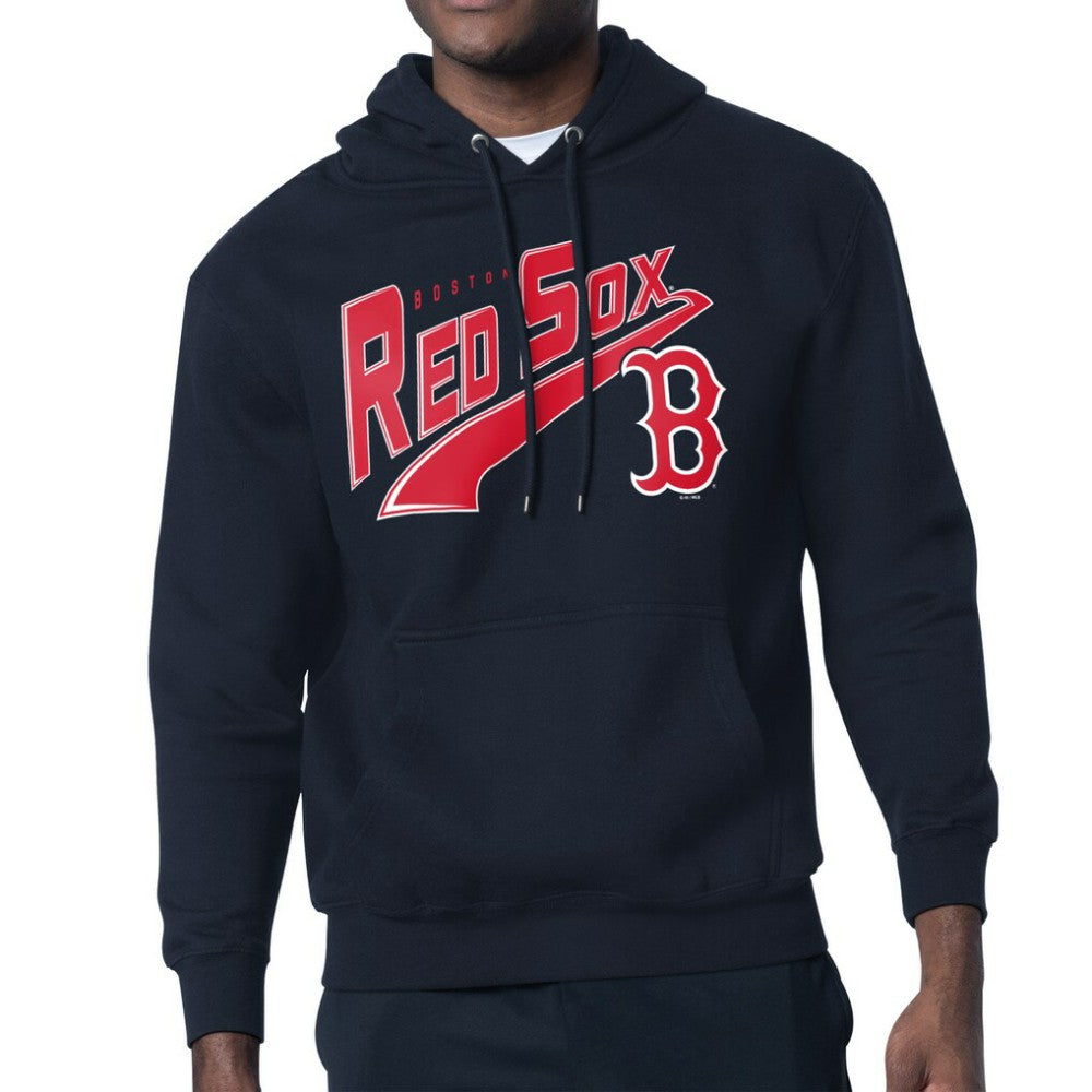 MLB Boston Red Sox Starter Modern Tailsweep Fleece Tri-Blend Pullover Hoodie