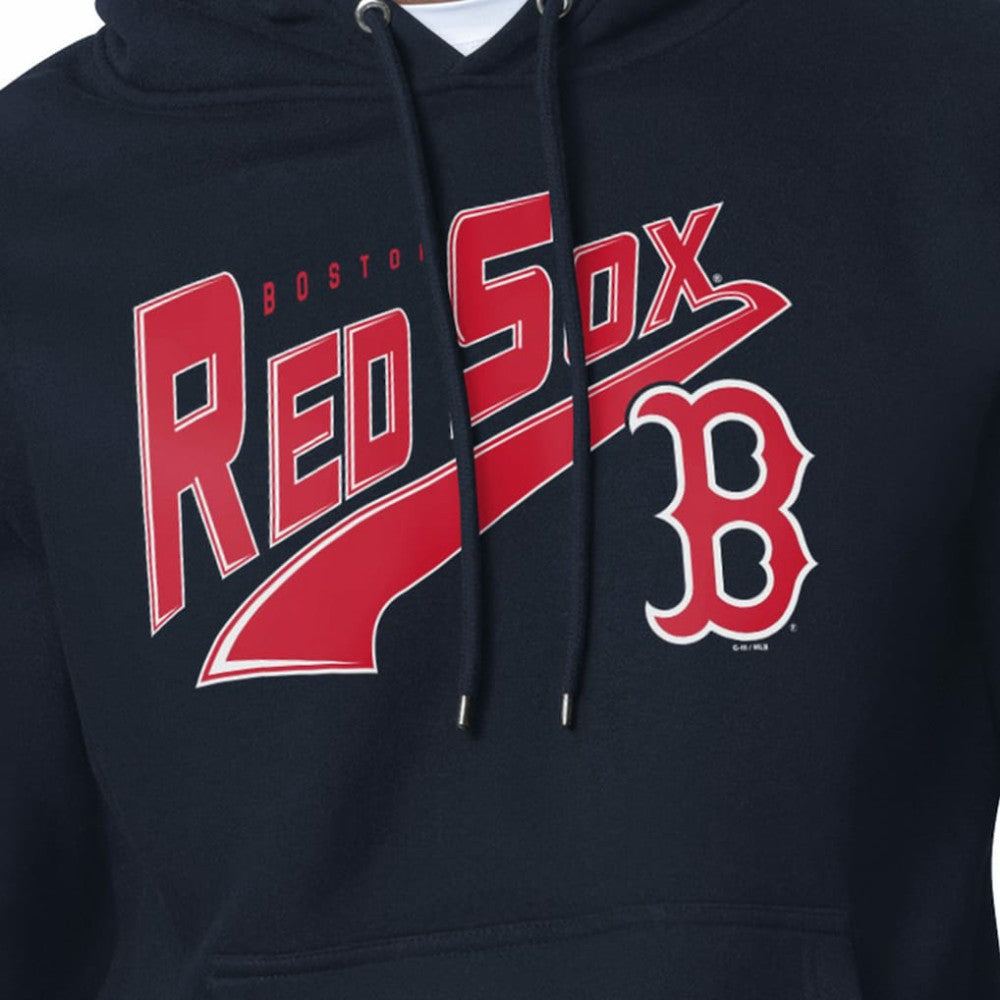 MLB Boston Red Sox Starter Modern Tailsweep Fleece Tri-Blend Pullover Hoodie