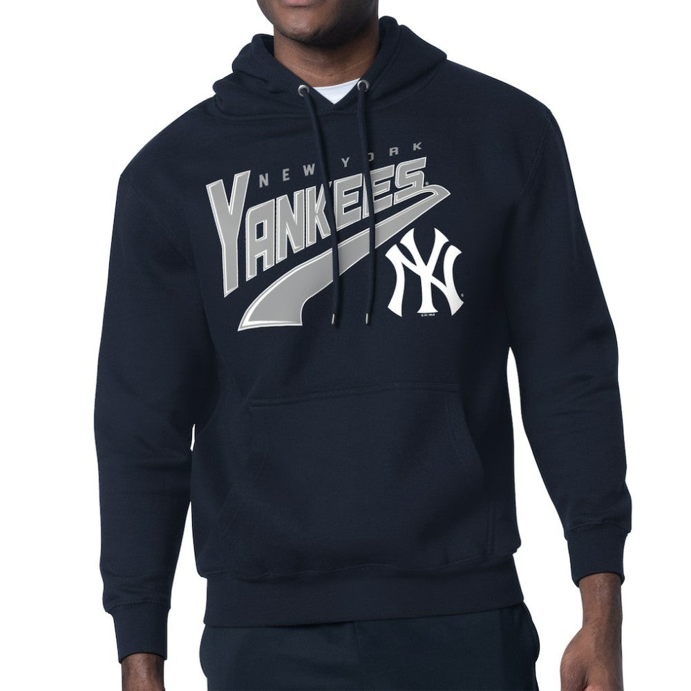 MLB New York Yankees Starter Modern Tailsweep Fleece Tri-Blend Pullover Hoodie