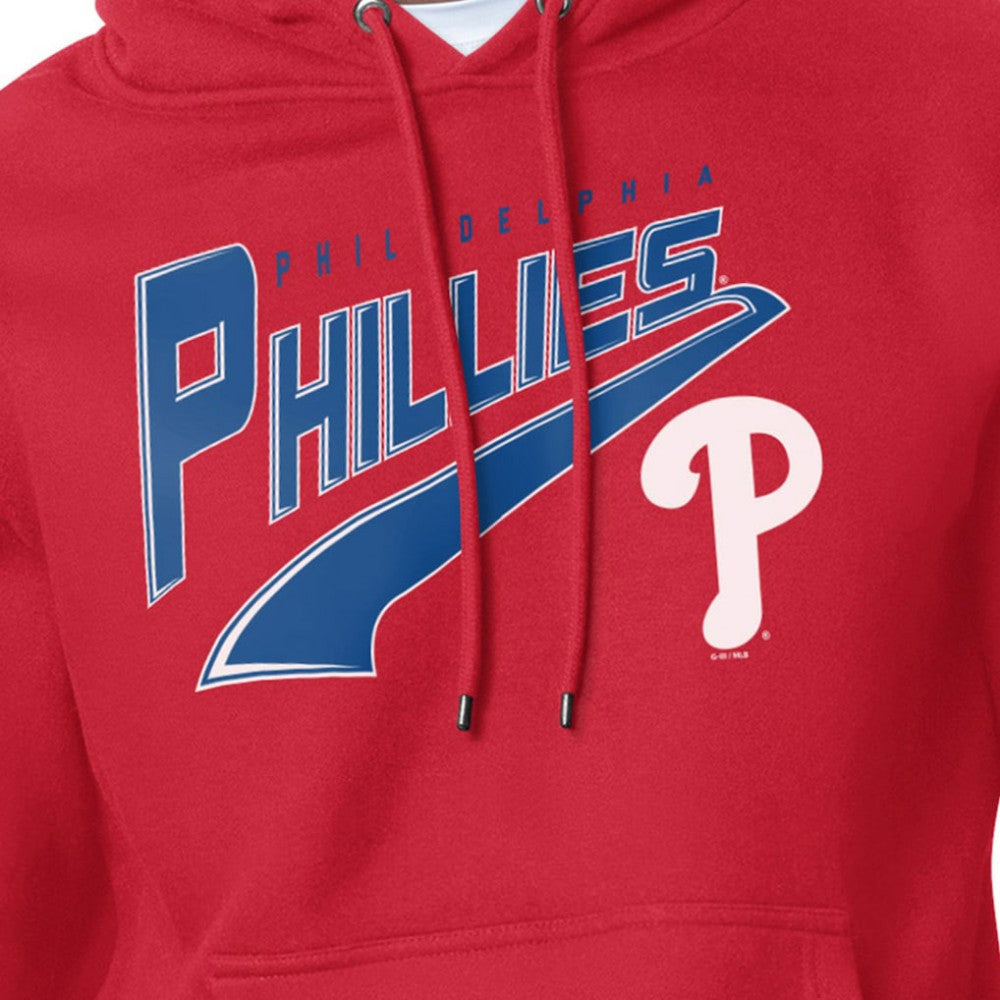 MLB Philadelphia Phillies Starter Modern Tailsweep Fleece Tri-Blend Pullover Hoodie