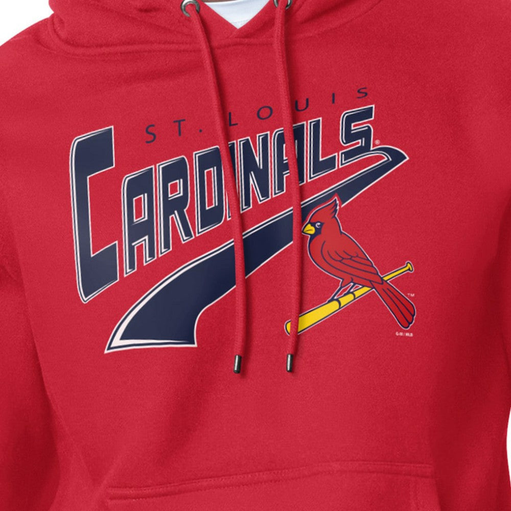 MLB St. Louis Cardinals Starter Modern Tailsweep Fleece Tri-Blend Pullover Hoodie