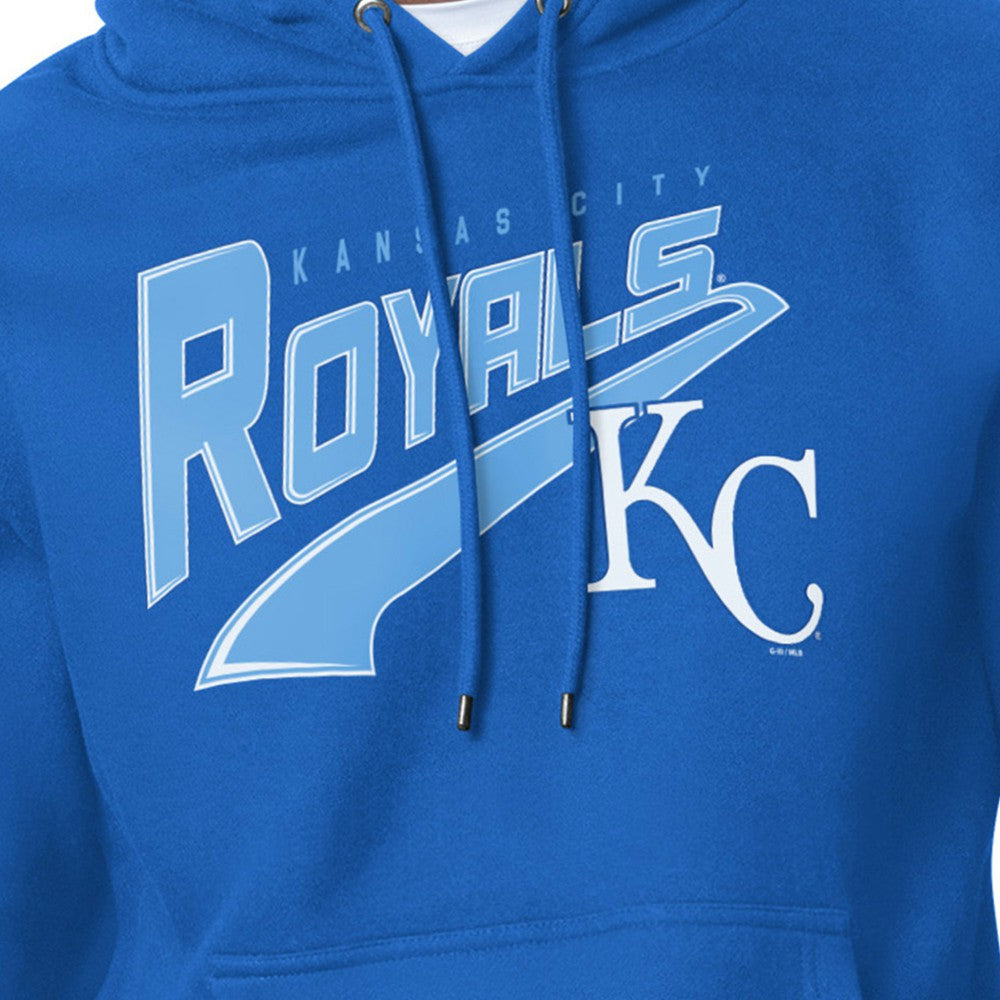 MLB Kansas City Royals Starter Modern Tailsweep Fleece Tri-Blend Pullover Hoodie