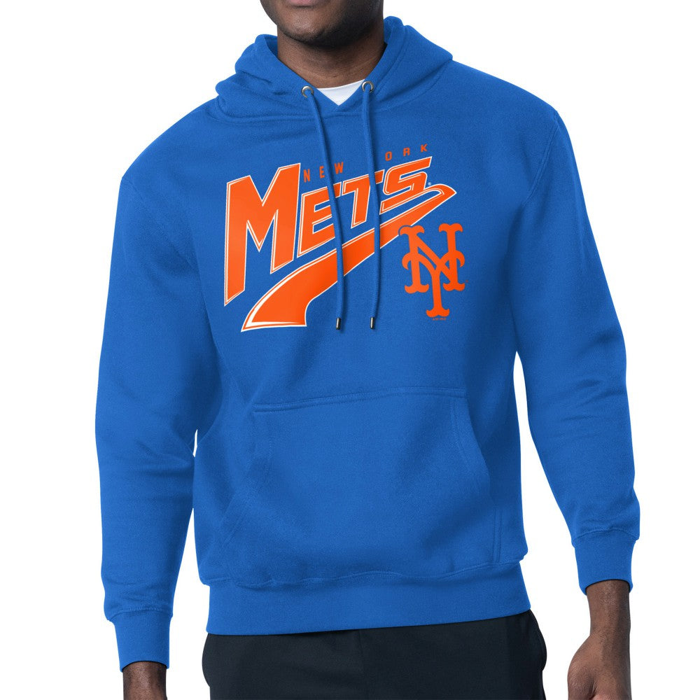 MLB New York Mets Starter Modern Tailsweep Fleece Tri-Blend Pullover Hoodie