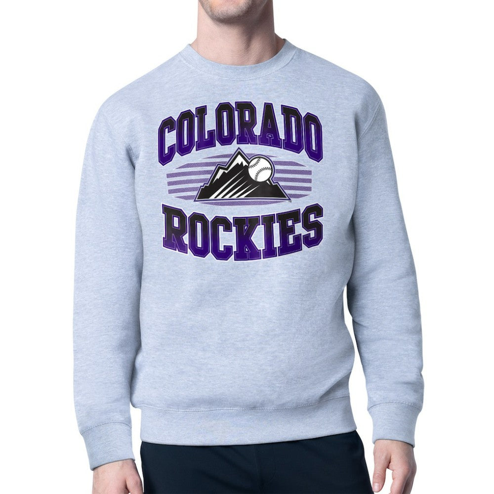 MLB Colorado Rockies Starter Team Grit Graphic Fleece Pullover Sweatshirt