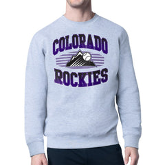 MLB Colorado Rockies Starter Team Grit Graphic Fleece Pullover Sweatshirt