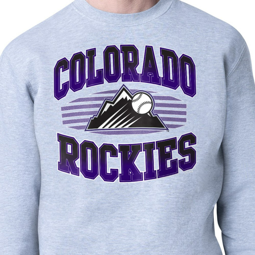MLB Colorado Rockies Starter Team Grit Graphic Fleece Pullover Sweatshirt