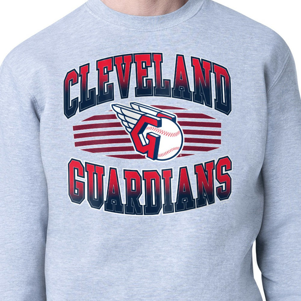MLB Cleveland Guardians Starter Team Grit Graphic Fleece Pullover Sweatshirt