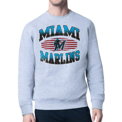MLB Miami Marlins Starter Team Grit Graphic Fleece Pullover Sweatshirt