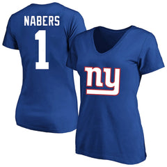 Malik Nabers  Women's Plus Size Name & Number T-Shirt - New York Giants
