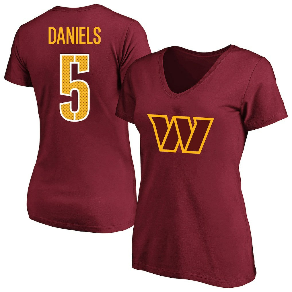 Jayden Daniels  Women's Plus Size Name & Number T-Shirt - Washington Commanders