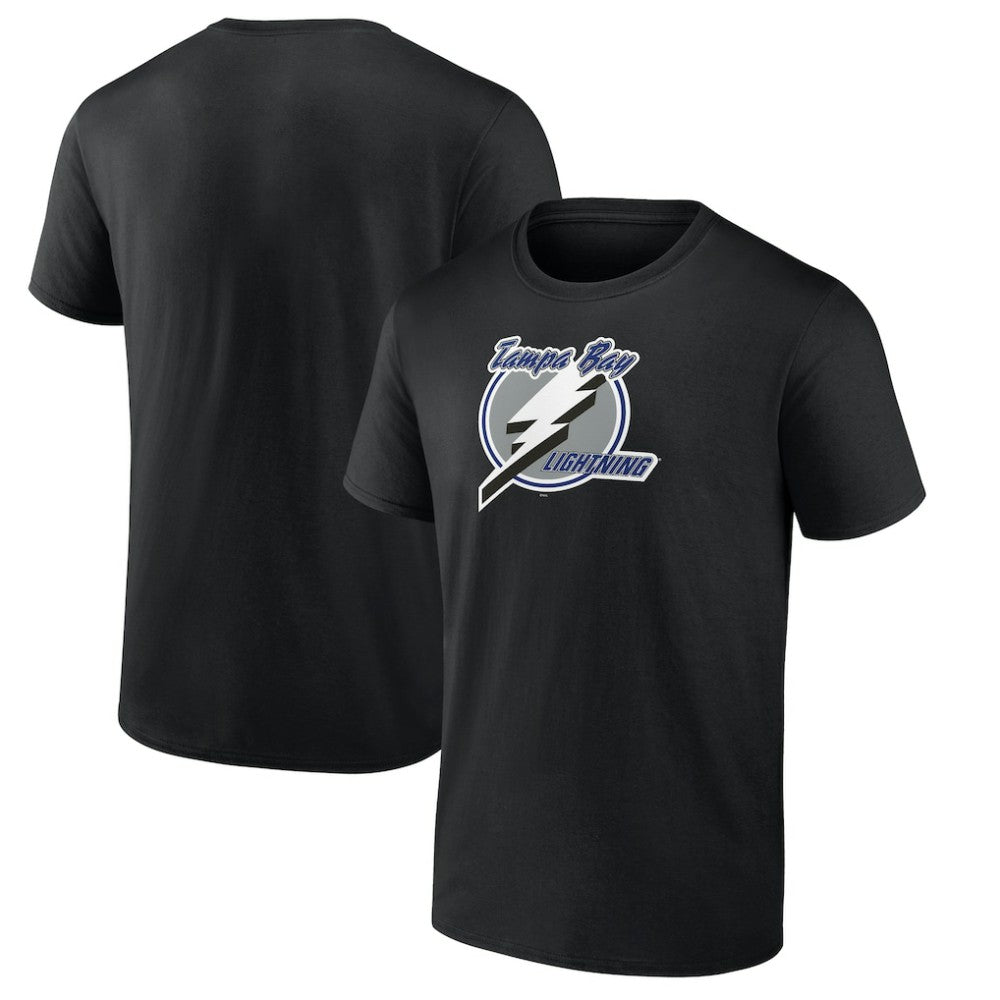 NHL Black Tampa Bay Lightning Primary Logo T-Shirt