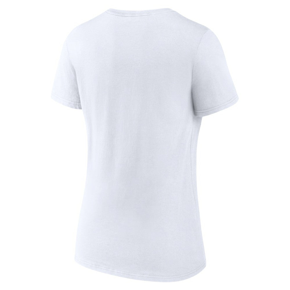 NHL White Winnipeg Jets Women's Primary Logo V-Neck T-Shirt