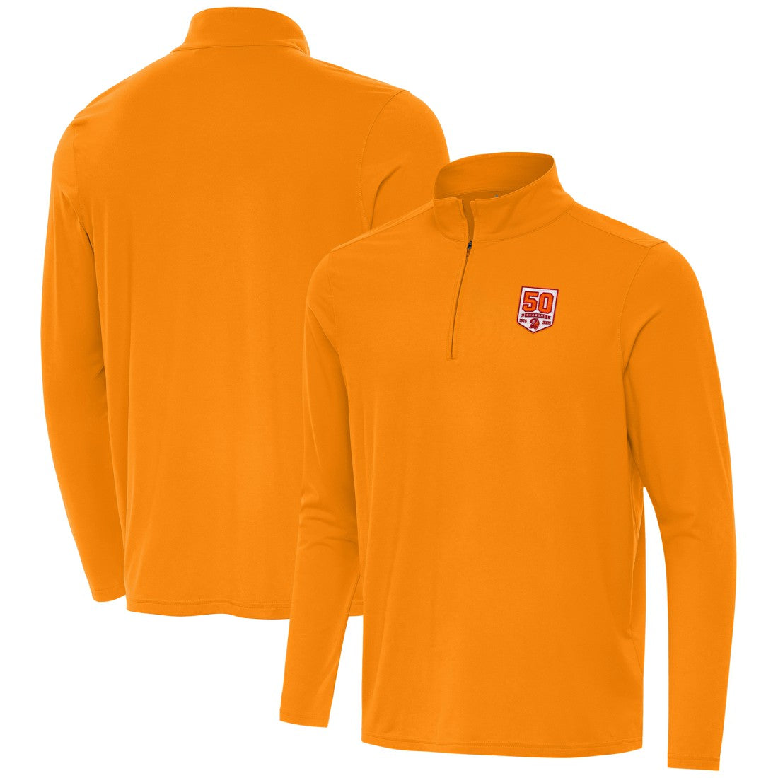 Antigua 50th Season Intent Quarter-Zip Sweatshirt - Tampa Bay Buccaneers