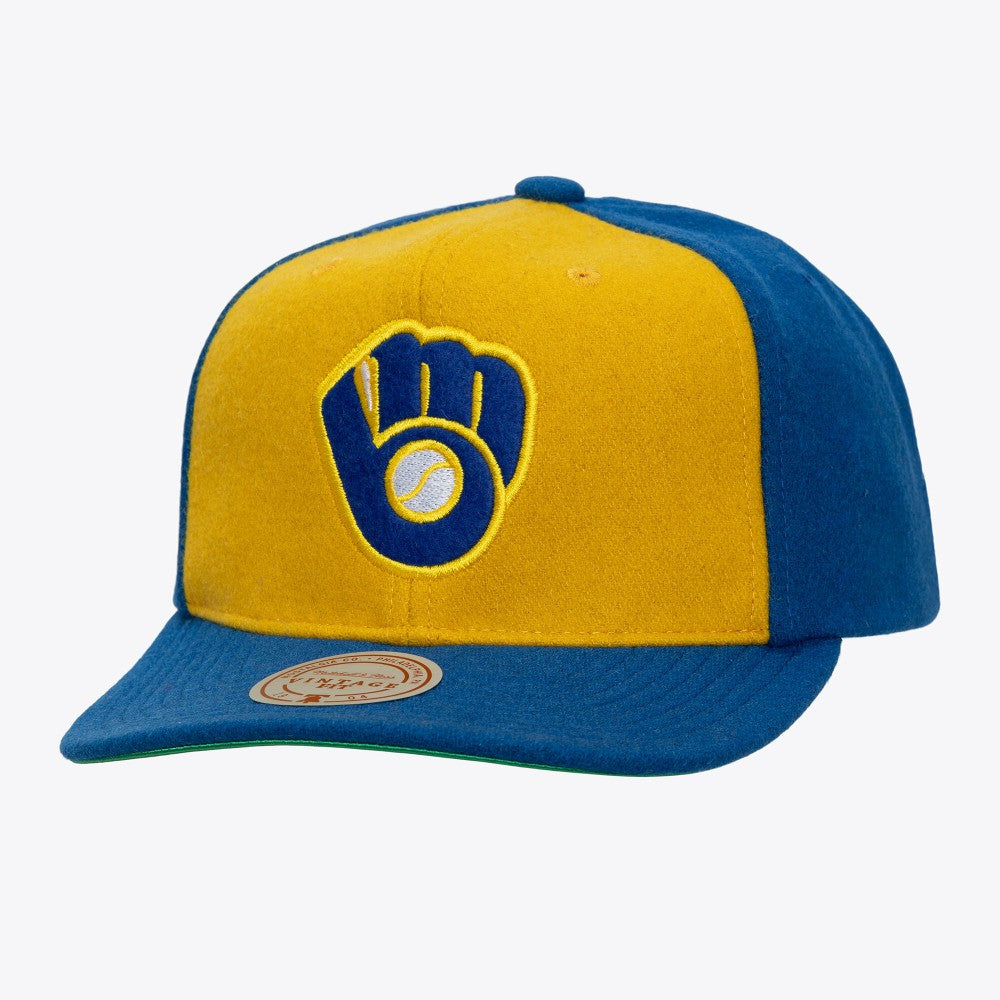MLB Milwaukee Brewers Unisex Vintage Fit Melton Wool Adjustable Hat