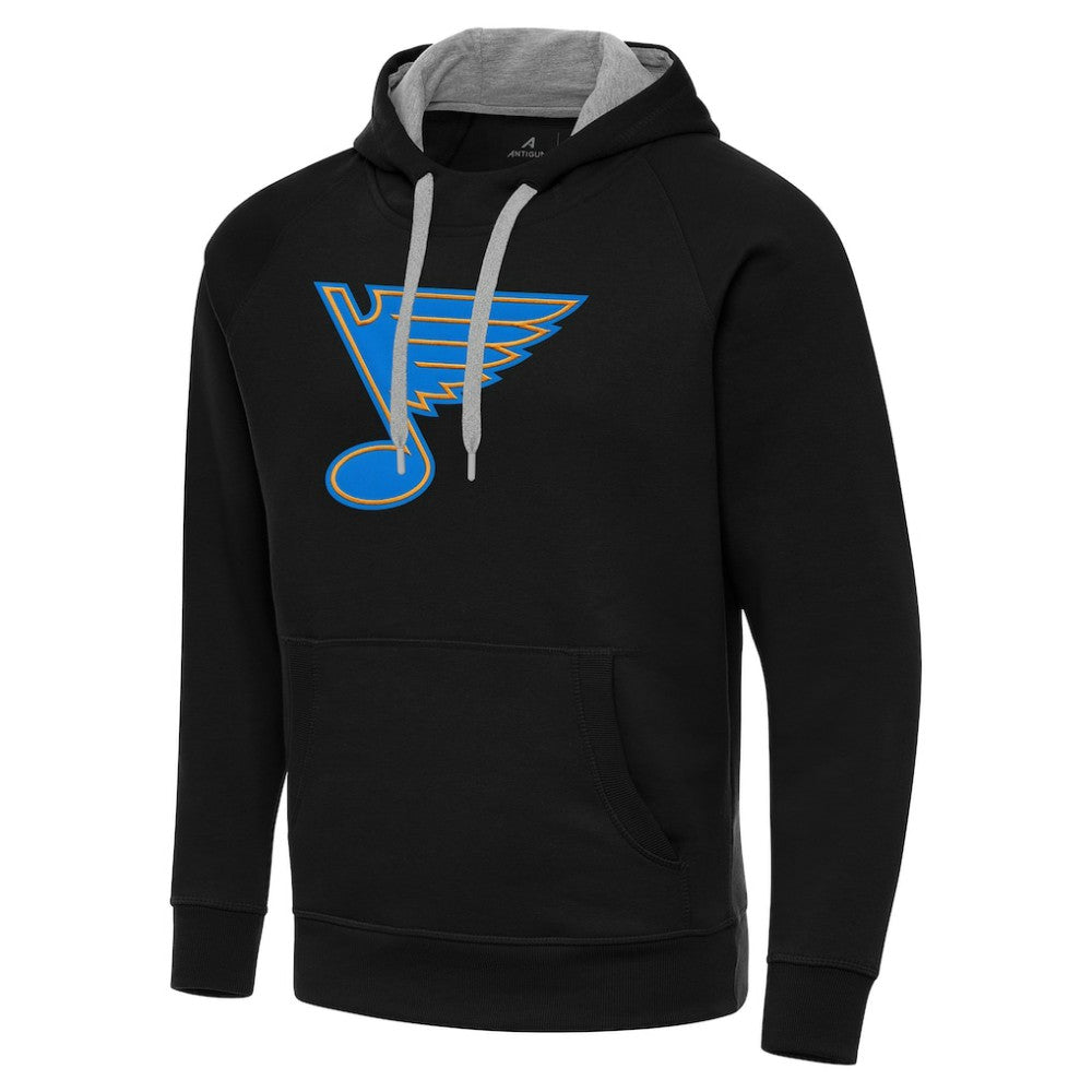 NHL Black St. Louis Blues Antigua Victory Pullover Hoodie